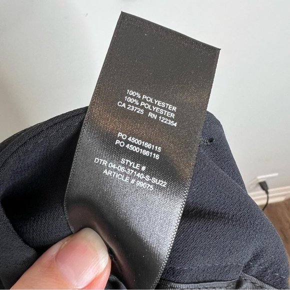 Aritzia Wilfred Womens Size 6 Tie-Front Pant Black Crepe High Waist Trouser - Picture 10 of 14